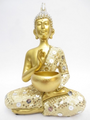 Thaise Boeddha met kom goud