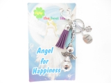 Happy Angel sleutelhanger paars